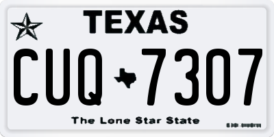 TX license plate CUQ7307