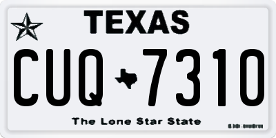 TX license plate CUQ7310