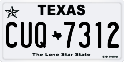 TX license plate CUQ7312