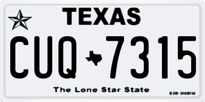 TX license plate CUQ7315