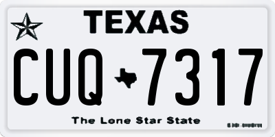 TX license plate CUQ7317