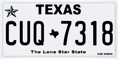 TX license plate CUQ7318