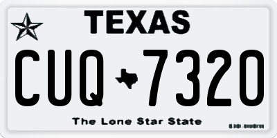 TX license plate CUQ7320