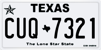 TX license plate CUQ7321