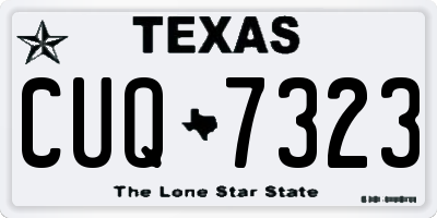 TX license plate CUQ7323