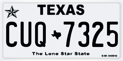 TX license plate CUQ7325
