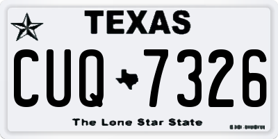 TX license plate CUQ7326