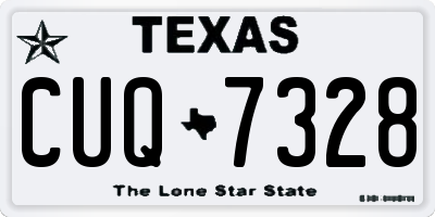 TX license plate CUQ7328