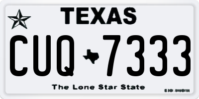 TX license plate CUQ7333