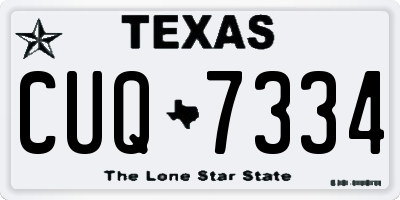 TX license plate CUQ7334
