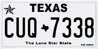 TX license plate CUQ7338