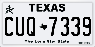 TX license plate CUQ7339