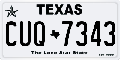 TX license plate CUQ7343