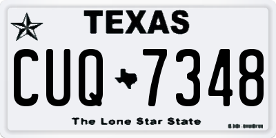 TX license plate CUQ7348
