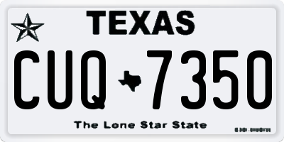 TX license plate CUQ7350