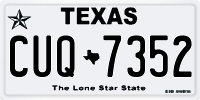 TX license plate CUQ7352