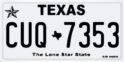 TX license plate CUQ7353
