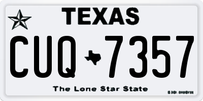 TX license plate CUQ7357