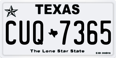 TX license plate CUQ7365
