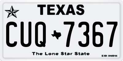 TX license plate CUQ7367