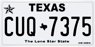 TX license plate CUQ7375