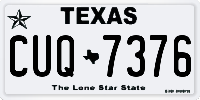 TX license plate CUQ7376