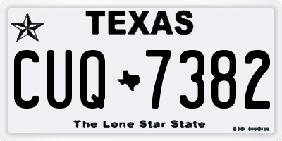 TX license plate CUQ7382