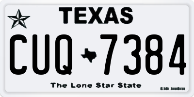 TX license plate CUQ7384