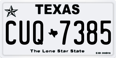 TX license plate CUQ7385