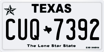 TX license plate CUQ7392