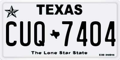 TX license plate CUQ7404
