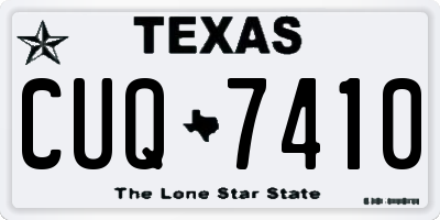 TX license plate CUQ7410