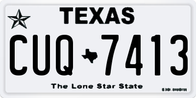 TX license plate CUQ7413