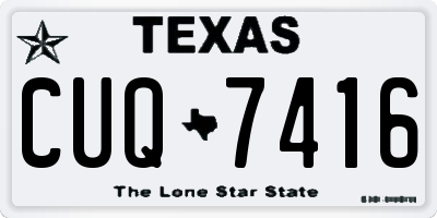 TX license plate CUQ7416