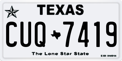 TX license plate CUQ7419