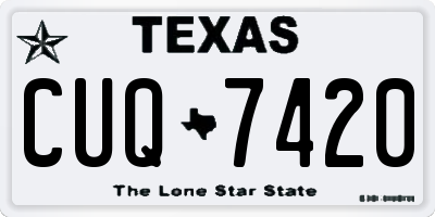 TX license plate CUQ7420
