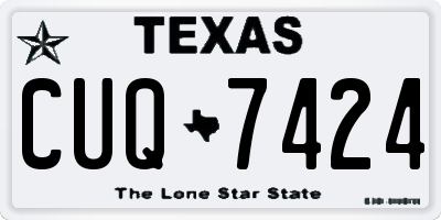 TX license plate CUQ7424