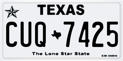 TX license plate CUQ7425