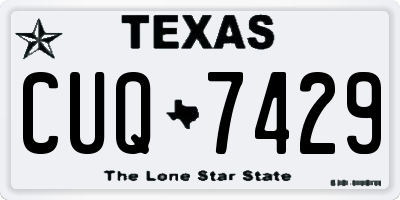 TX license plate CUQ7429
