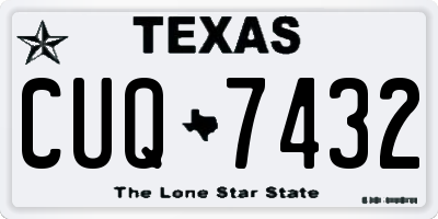 TX license plate CUQ7432