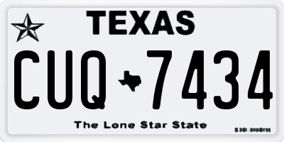 TX license plate CUQ7434