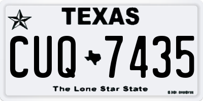 TX license plate CUQ7435