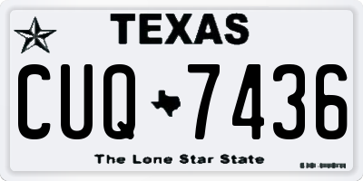 TX license plate CUQ7436