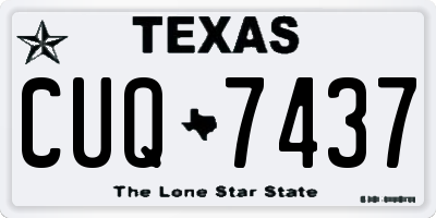 TX license plate CUQ7437
