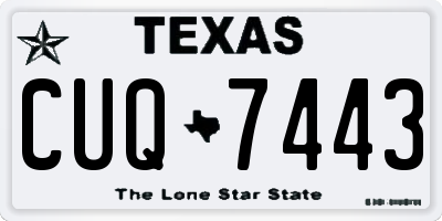 TX license plate CUQ7443