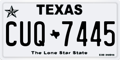 TX license plate CUQ7445