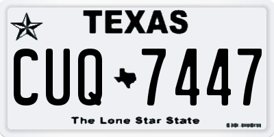 TX license plate CUQ7447