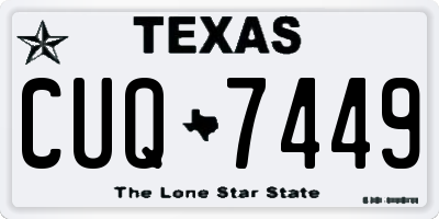 TX license plate CUQ7449