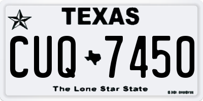 TX license plate CUQ7450