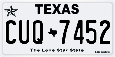 TX license plate CUQ7452